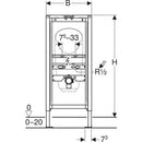 Pisuvar için Geberit Duofix elemanı, 112–130 cm, üniversal, sıva üstü su bağlantılı modeller için