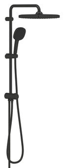 Tempesta System 250 Cube Duvar Bağlantılı, Divertörlü Duş Sistemi Mat Siyah - 269772431