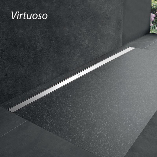 Hüppe Virtuoso Duş Kanalı 80 cm Mat 48 LT Yandan Sifon Seramik Uyumlu