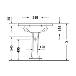 Duravit 1930 Kolon Ayak Tek Satılmaz, Lavabo İle Satılır 0857900000 - 3