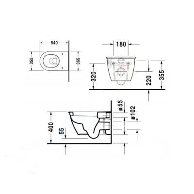 Duravit Asma Klozet Darling New 545 Mm 2545390075 Kapak Hariç - 3