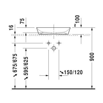 Duravit Cape Cod Çanak Lavabo Duraceram® 50 Cm 2339500000 - 3