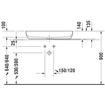 Duravit Luv Çanak Lavabo Duraceram® 80 Cm Beyaz 0379800000 - 5