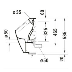 Duravit Me By Starck Rimless® Elektrikli Pisuvar 2809310093 - 2