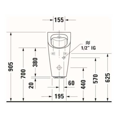 Duravit Me By Starck Rimless® Elektrikli Pisuvar 2809310093 - 3