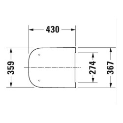 Duravit Happy D.2 Klozet Kapağı Amortisörlü Mat Antrasit 0064591300 - 3