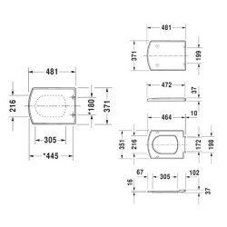 Duravit Klozet Kapağı Caro, Amortisörlü 0065690095 - 3