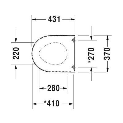 Duravit Klozet Kapağı Starck 3, Amortisörlü 0063890095 - 2