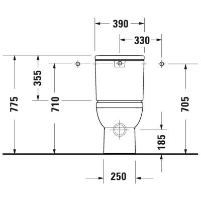 Duravit No.1 Takım Klozet Rimless® Beyaz 2182390075 - 3