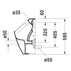 Duravit Me By Starck Rimless® Pisuvar 2809300000 - 3