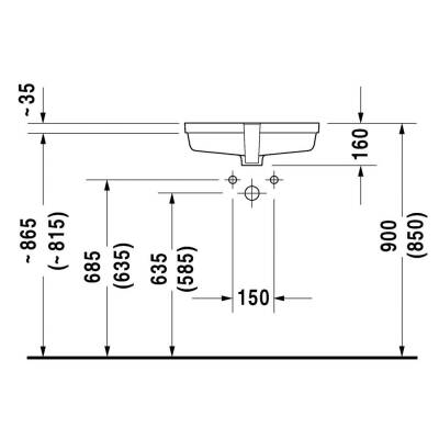 Duravit Vero Tezgah Altı Lavabo 49 Cm 0330480000 - 3