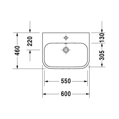 Duravit Happy D.2 Tezgah Üstü Lavabo 60 Cm 231560000 - 2