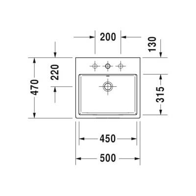 Duravit Vero Air Tezgah Üstü Lavabo 50 Cm 2350500027 - 2