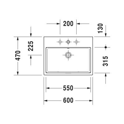 Duravit Vero Air Tezgah Üstü Lavabo 60 Cm 2350600027 - 2