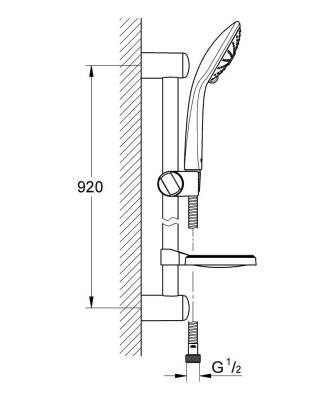 Grohe Euphoria 110 Massage Sürgülü Duş Seti 3 Akışlı - 27226001 - 2