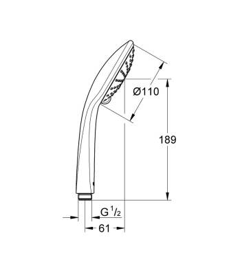 Grohe Euphoria 110 Duo El Duşu 2 Akışlı - 27220000 - 2