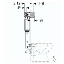 Geberit Alpha Gömme Rezervuar 8 cm Helataşı Uyumlu 109.233.00.1 - 3