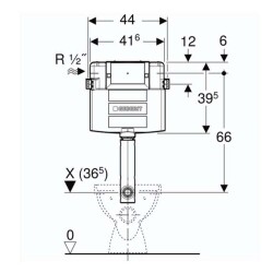 Geberit Alpha Gömme Rezervuar 8 cm Helataşı Uyumlu 109.233.00.1 - 4