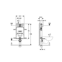 Geberit Alpha Gömme Rezervuar 8 cm Kombifix Ayaklı 110.174.00.1 - 2