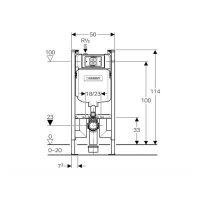 Geberit Alpha Gömme Rezervuar Alçıpan Duvar Tipi 8cm 458.175.00.1 - 3