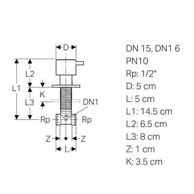 Geberit Ankastre Stop Valf Seti 616.004.21.1 - 2