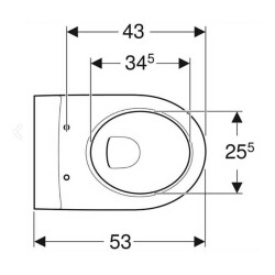 Geberit Icon Klozet Asma Kanallı 53Cm 501.003.00.1 +Geberit Klozet Kapağı 500.670.01.1 - 3