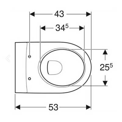 Geberit Icon Klozet Asma Kanallı 53Cm 501.003.00.1 +Geberit Klozet Kapağı 500.670.01.1 - 3