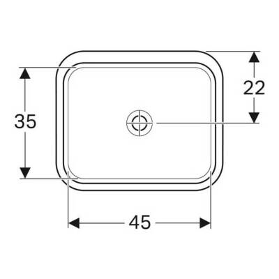 Geberit Variform Dikdörtgen Tezgah Altı Lavabo 500.762.01.2 - 2