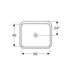 Geberit Variform Dikdörtgen Tezgah Altı Lavabo - 500.766.01.2 - 3