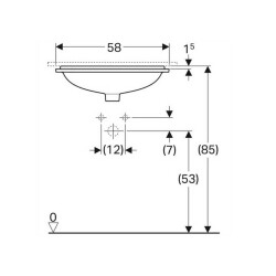 Geberit Variform Dikdörtgen Tezgah Altı Lavabo - 500.766.01.2 - 4