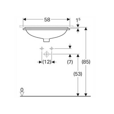 Geberit Variform Dikdörtgen Tezgah Altı Lavabo - 500.766.01.2 - 4