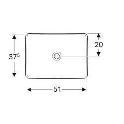 Geberit Variform Dikdörtgen Tezgah Üstü Lavabo - 500.738.01.2 - 3