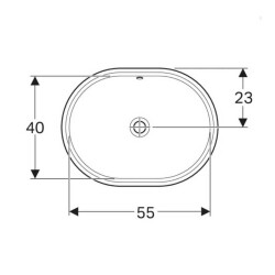 Geberit Variform Eliptik Tezgah Altı Lavabo - 500.756.01.2 - 4