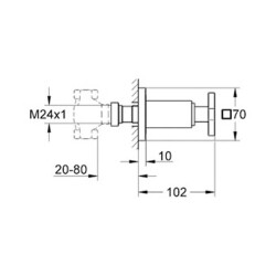 Grohe Allure Ankastre Stop Valf - 19334000 - 2