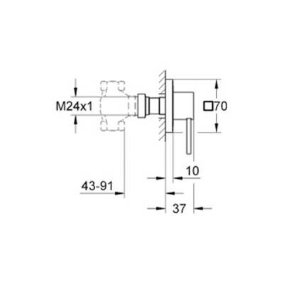 Grohe Allure Ankastre Stop Valf - 19384000 - 2