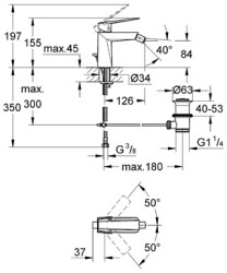 Grohe Allure Brilliant Tek Kumandalı Bide Bataryası - 23117000 - 2