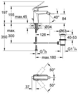 Grohe Allure Brilliant Tek Kumandalı Bide Bataryası - 23117000 - 2