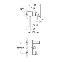 Grohe Allure Tek Kumandalı Banyo Bataryası - 32826000 - 2