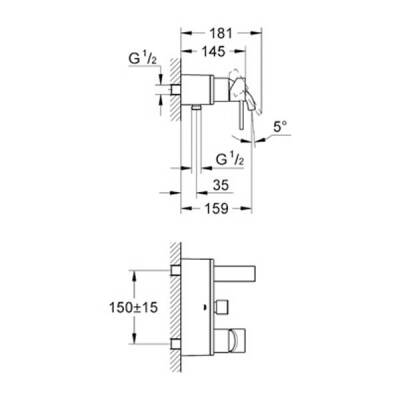 Grohe Allure Tek Kumandalı Banyo Bataryası - 32826000 - 2