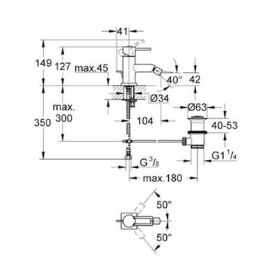 Grohe Allure Tek Kumandalı Bide Bataryası - 32147000 - 2