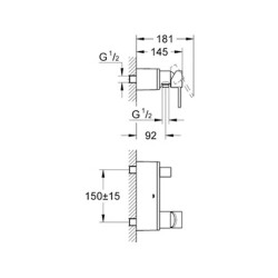 Grohe Allure Tek Kumandalı Duş Bataryası - 32846000 - 2