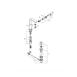 Grohe Allure Tek Kumandalı Lavabo Bataryası 1/2