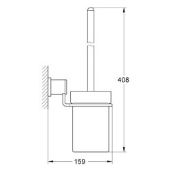 Grohe Allure Tuvalet Fırçalığı - 40340000 - 2