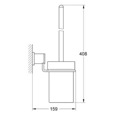 Grohe Allure Tuvalet Fırçalığı - 40340000 - 2