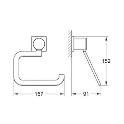 Grohe Allure Tuvalet Kağıtlığı - 40279000 - 2