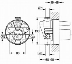 Grohe Ankastre İç Gövde - 33961000 - 2