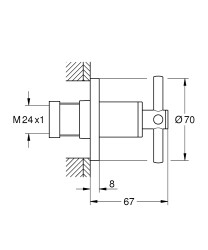 Grohe Atrio Ankastre Stop Valf - 19069AL3 - 2