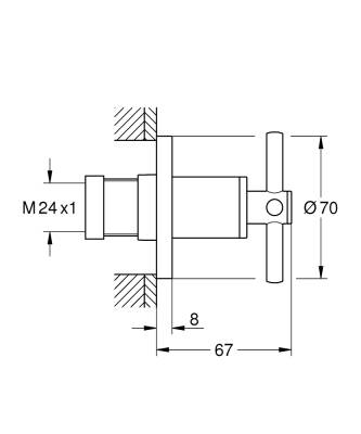 Grohe Atrio Ankastre Stop Valf - 19069AL3 - 2