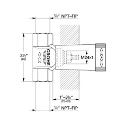 Grohe Ankastre Stop Valf İçin İç Gövde - 29274000 - 2