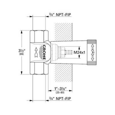 Grohe Ankastre Stop Valf İçin İç Gövde - 29274000 - 2